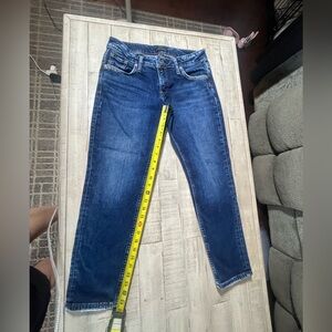 Silver Jeans Women's Straight Leg in Deep Blue size 27x25